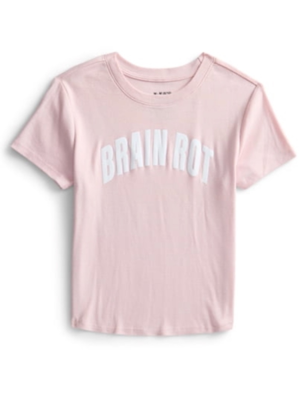 Brain Rot Pink Baby Tee Cropped Tee Size XL